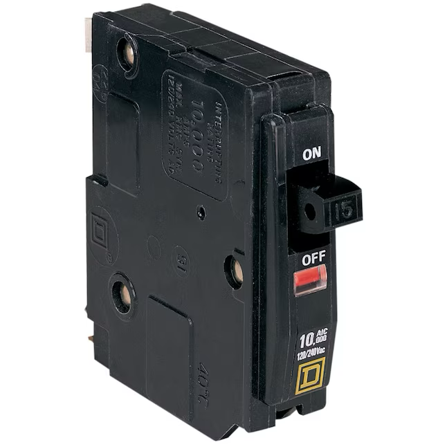 Square D QO 15-amp 1-Pole Standard Trip Circuit Breaker