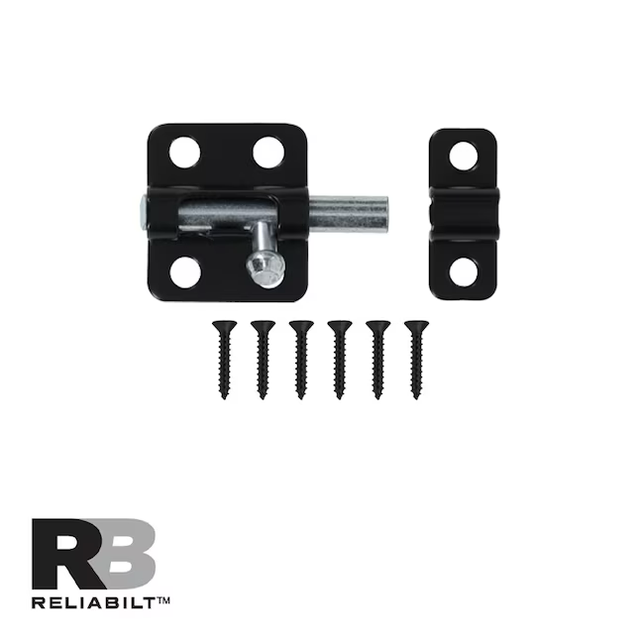 RELIABILT 2-in Black Steel Barrel Bolt