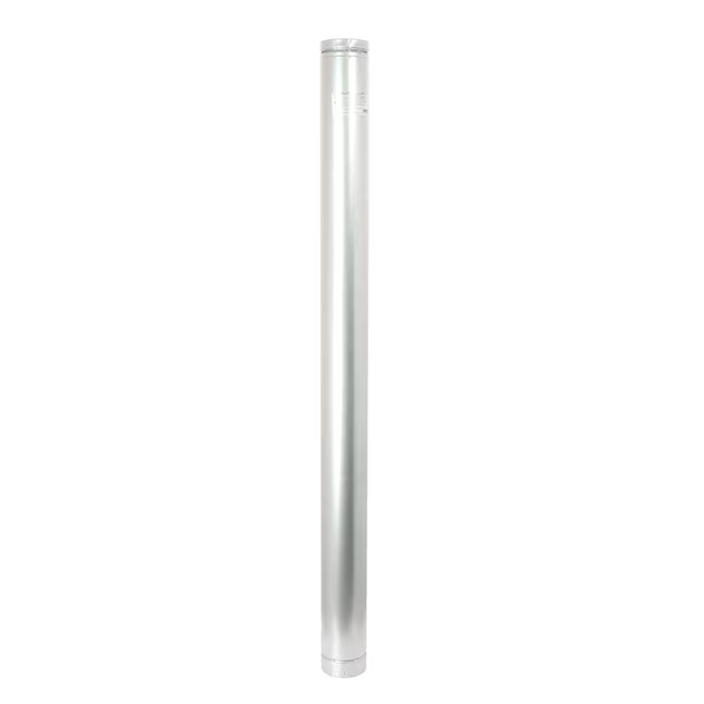 Selkirk 3-in x 5-ft Galvanized Steel/Aluminum Gas Vent Pipe - UL441 Approved, Type B, Round/Oval Shape for Residential/Commercial/Industrial Use