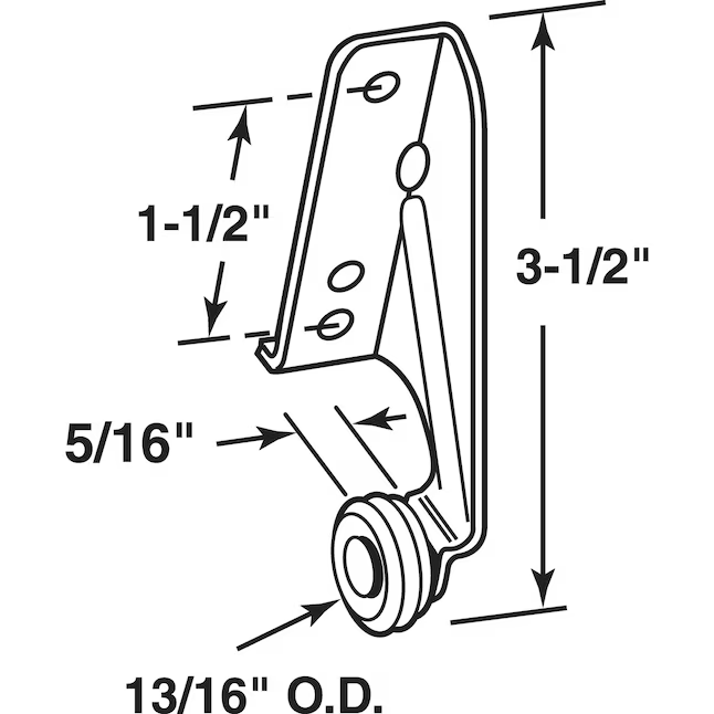 Prime-Line Zinc Steel Center Mount Roller