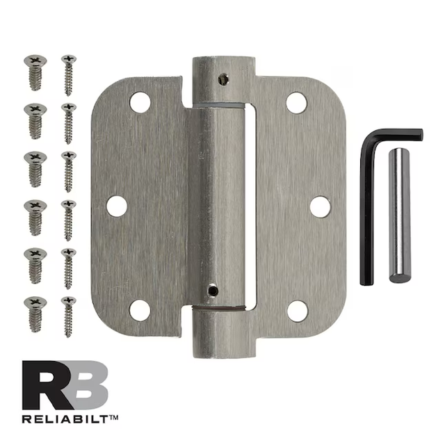 RELIABILT 3-1/2-in H x 5/8-in Radius Satin Nickel Mortise Interior Door Hinge