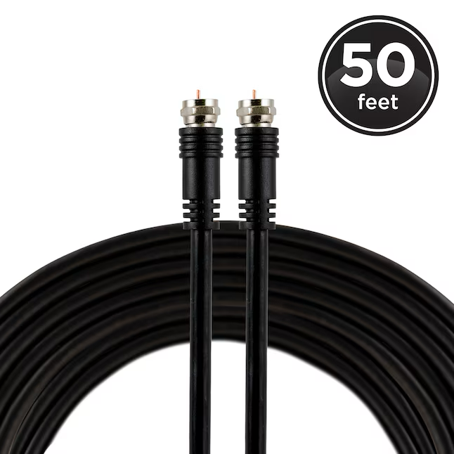 Utilitech 50-ft Rg6 schwarzes Koaxialkabel