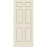 RELIABILT 6-panel Textured Hollow Core Primed Molded Composite Slab Door with Lockset Bore