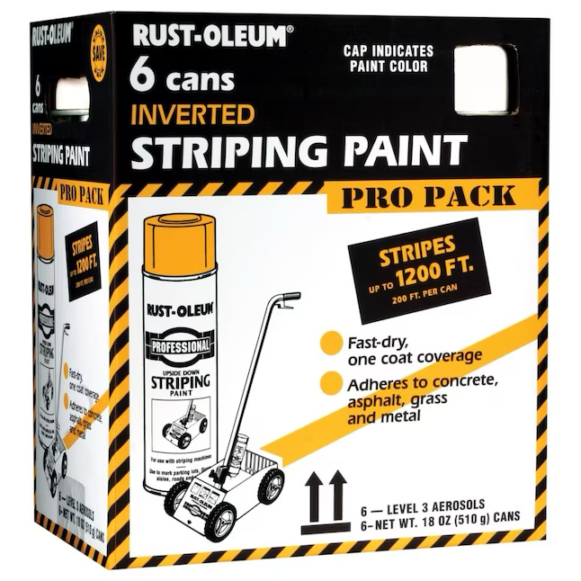 Rust-Oleum Paquete de 6 pinturas para rayas a base de aceite (lata en aerosol)