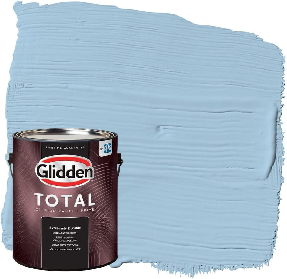 Glidden Total Außenfarbe und Grundierung, seidenmatt, blaue Schleifen