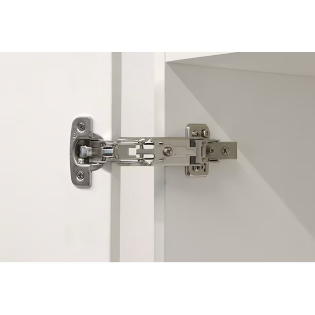 RELIABILT 160-Degree Full Overlay Concealed Soft Close Nickel Plated Cabinet Hinge, 1 Pair (2-Pieces)