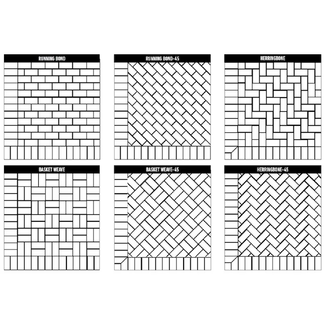 Adoquín rectangular de hormigón rojo/carbón de 8 pulgadas de largo x 4 pulgadas de ancho x 2 pulgadas de alto