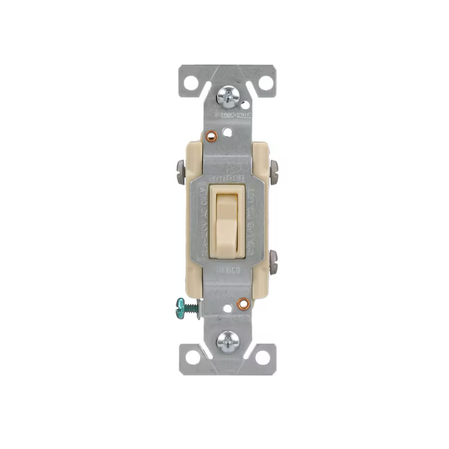 Eaton 15-Ampere-3-Wege-Kipplichtschalter, Elfenbein 