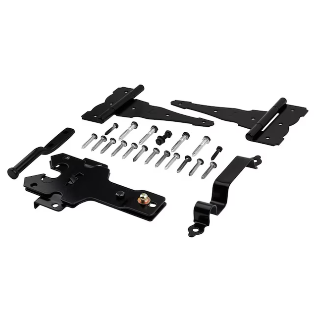 National Hardware 8-in Black Gate Hardware Kit