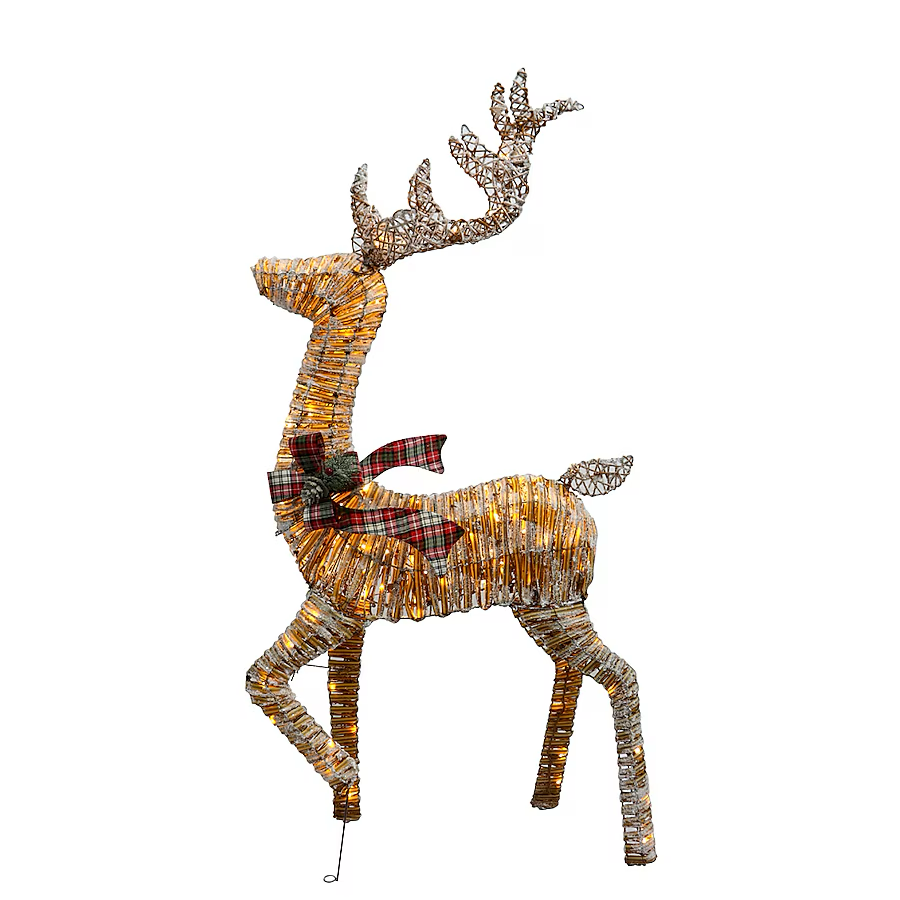 Holiday Living 5-ft LED Rattan Buck Decoration