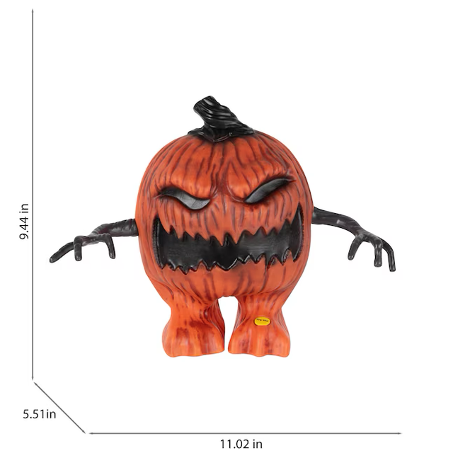 Lámpara de calabaza musical LED de 9,5 pies con forma de conejito animado Haunted Living