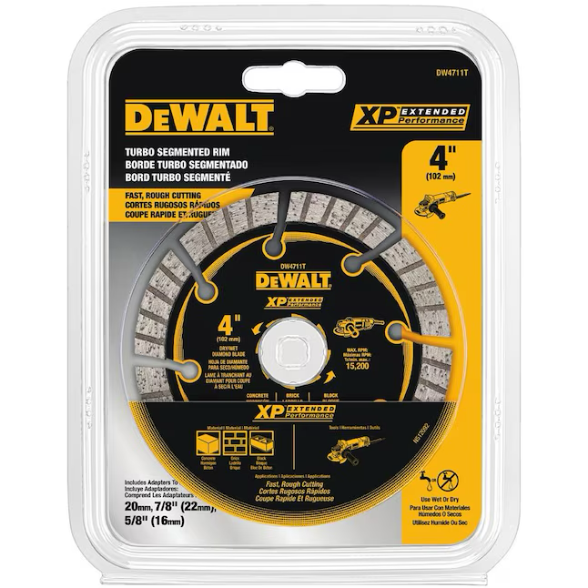 Muela abrasiva de diamante DEWALT XP de 4 pulgadas