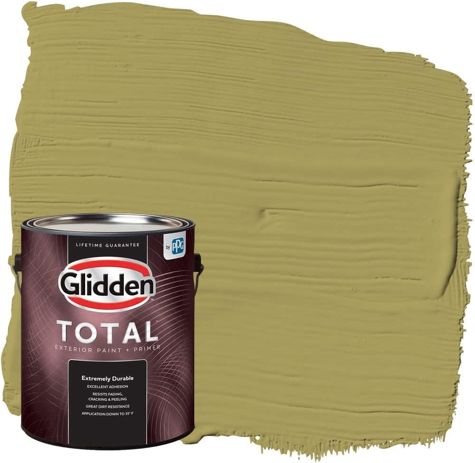 Glidden Total Exterior Paint & Primer Semi-Gloss, Loveliest Leaves