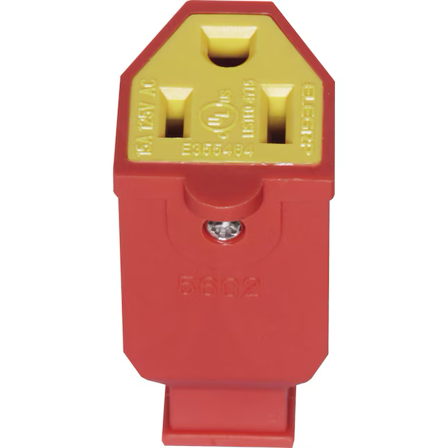 Project Source 15-Amp 125-Volt NEMA 5-15r 3-wire Grounding General-duty Straight Connector, Orange