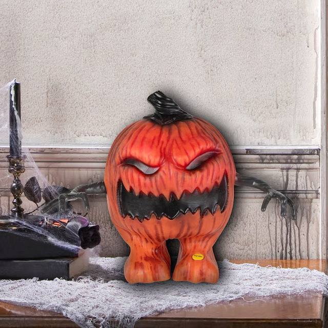 Lámpara de calabaza musical LED de 9,5 pies con forma de conejito animado Haunted Living