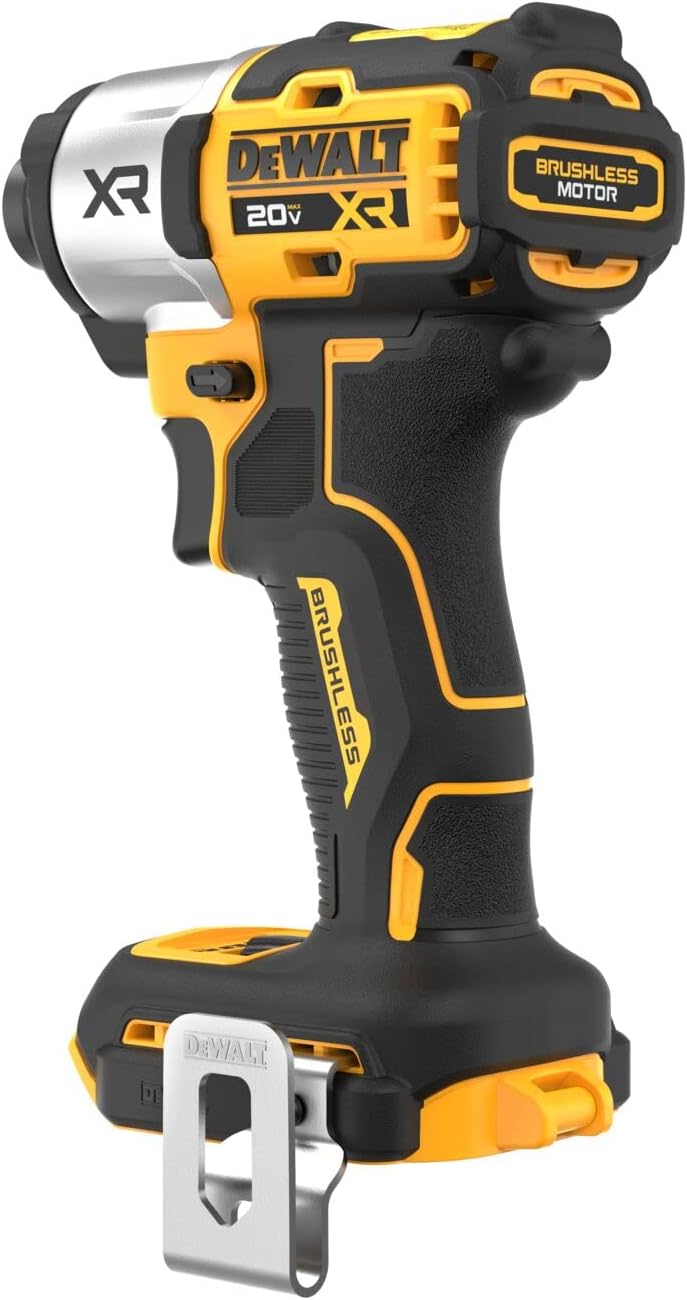 DeWalt 20V MAX XR Impact Driver, Brushless, 1/4", 3-Speed, Bare Tool Only