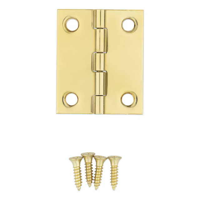 RELIABILT 1-1/2-in H Gold Mortise Interior Door Hinge (2-Pack)