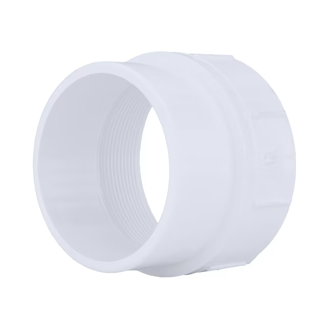 Charlotte Pipe Adaptador de limpieza hembra de PVC DWV Schedule 40 de 3 pulgadas para agua no potable - Listado de seguridad NSF