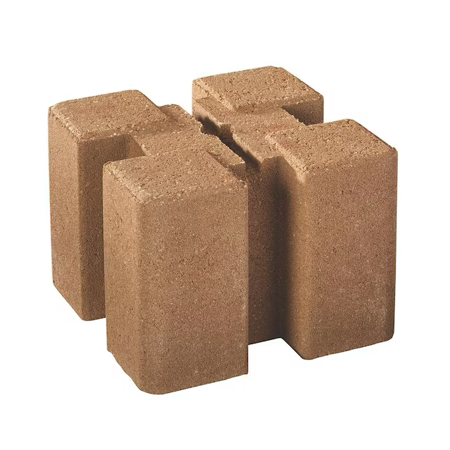 Oldcastle 5.5-in H x 7.75-in L x 7.75-in D Tan Concrete Retaining Wall Block