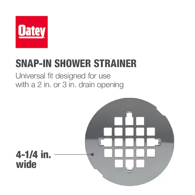 Oatey 4-1/4-Zoll Snap-Tite rundes Edelstahlsieb