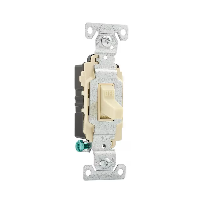 Eaton - Interruptor de luz unipolar de 20 amperios, color marfil