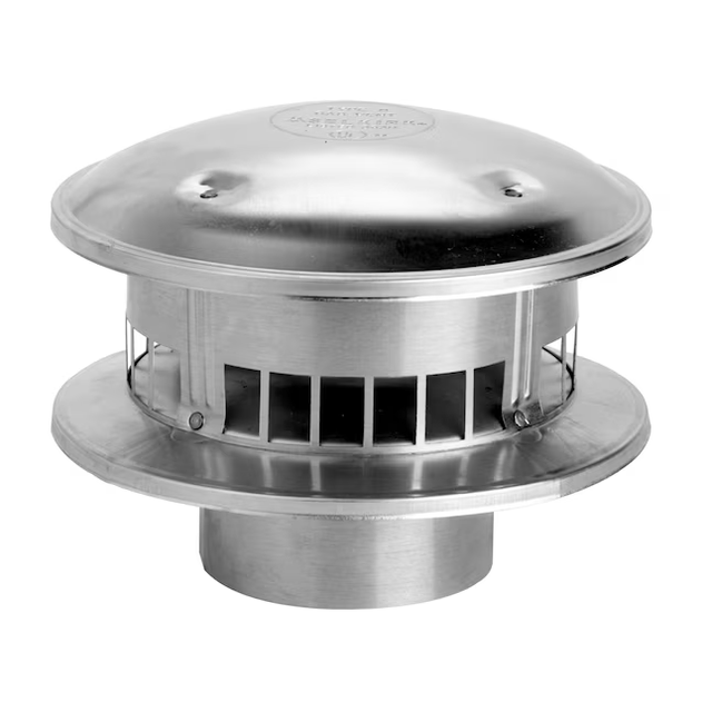 Selkirk 3-in Galvanized Steel/Aluminum Cap for Natural Gas Venting, UL Listed, 15-Year Warranty, Top Protection from Birds and Weather