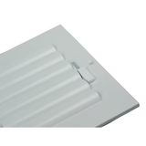 RELIABILT 12 x 8 in, 1 vía, acero curvado, blanco, para pared lateral o techo