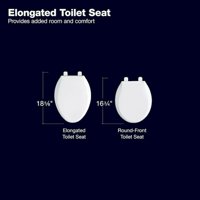 Asiento de inodoro alargado blanco con cierre suave KOHLER Ridgewood Wood