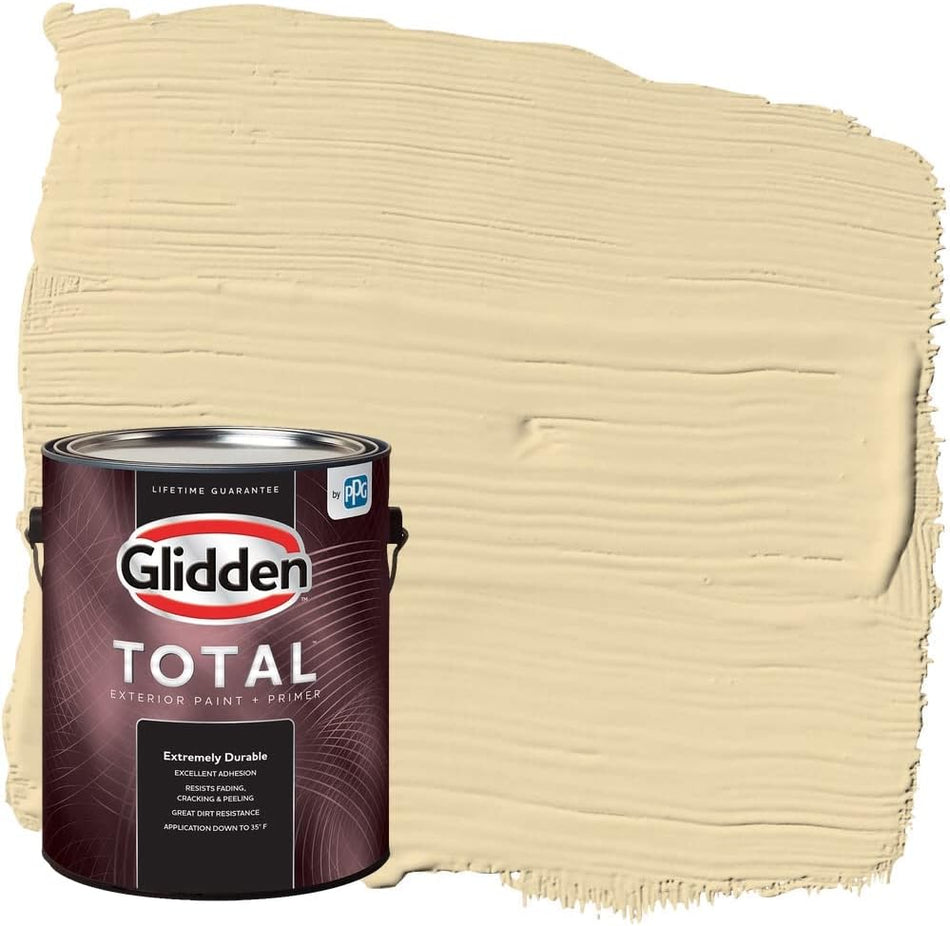 Pintura e imprimador para exteriores Glidden Total semibrillante, peras caramelizadas