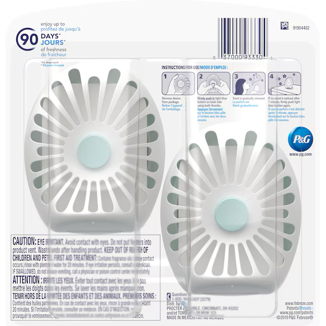 Febreze Small Spaces Gain Original Spender/Nachfüll-Lufterfrischer, 0,25 oz (2er-Pack)