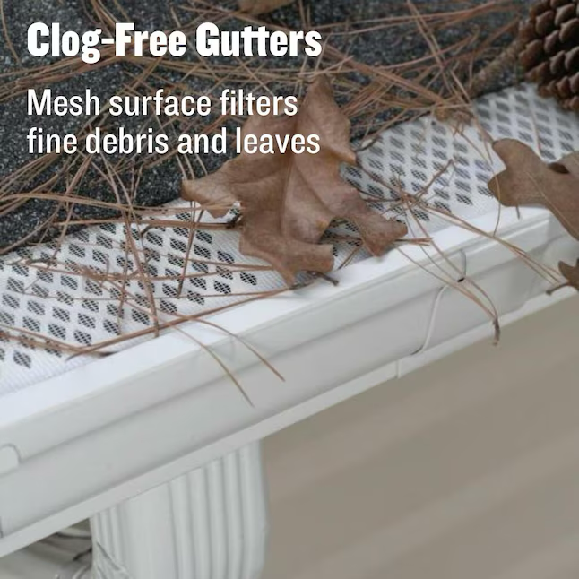 Amerimax Snap-In Gutter Filter PVC K Style (6.5-in x 3-ft) Gutter Guard