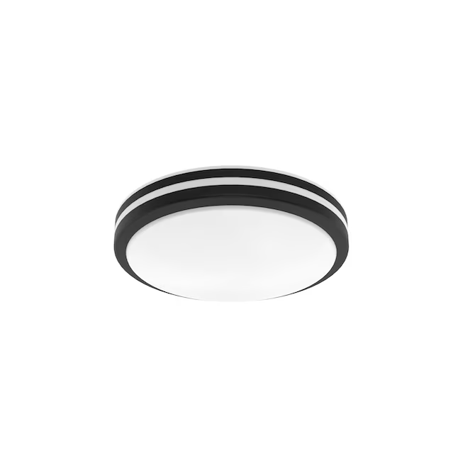 Project Source Luz LED empotrada de 13 pulgadas, color negro mate, 1 luz 