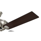 Harbor Breeze Sailor Bay 52-in Brushed Nickel Indoor Downrod or Flush Mount Ceiling Fan with Light (5-Blade)