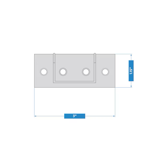 RELIABILT 3-in-in Polished Brass Non-Mortise Bi-Fold Door Hinge (2-Pack)