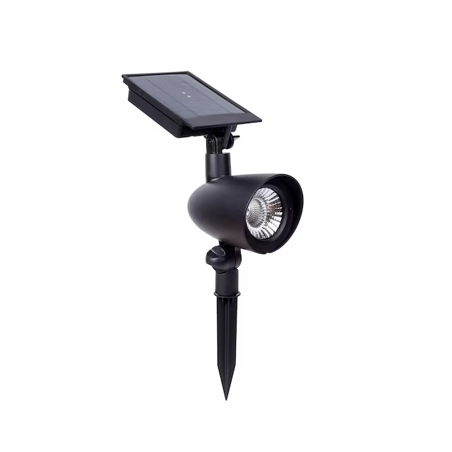 Foco LED solar negro Harbour Breeze de 60 lúmenes