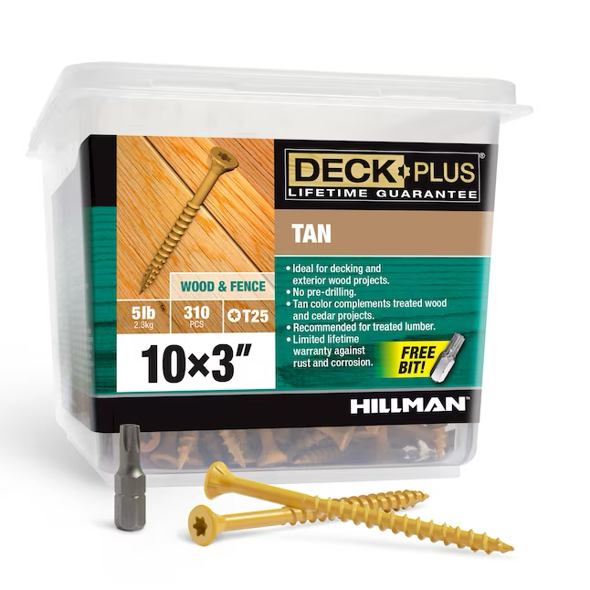 Deck Plus #10 x 3-in Wood To Wood Deck Screws (310-Per Box)