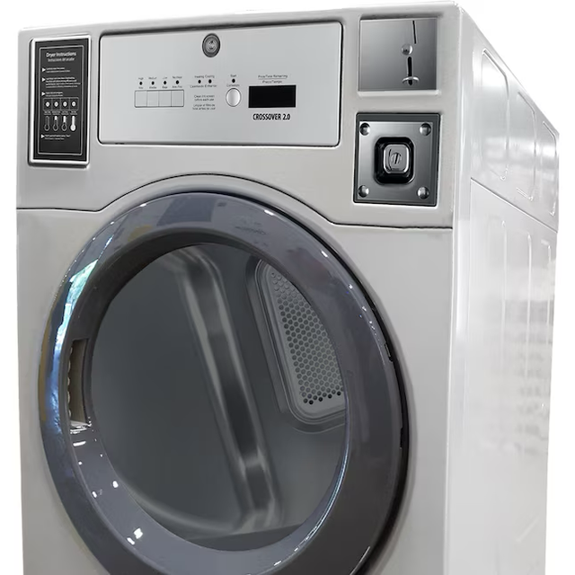 Crossover 2.0 Coin-Operated Electric Dryer Electric Stacked Laundry Center ( Stainless Steel )