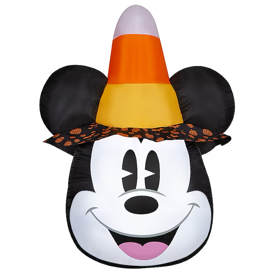 Figura inflable de Mickey Mouse con sombrero de maíz dulce de 6 pies de Disney LED