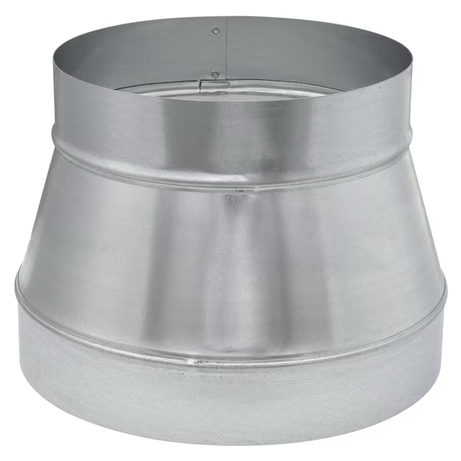 IMPERIAL 10-in 28 Gauge Galvanized Steel Round Duct Reducer