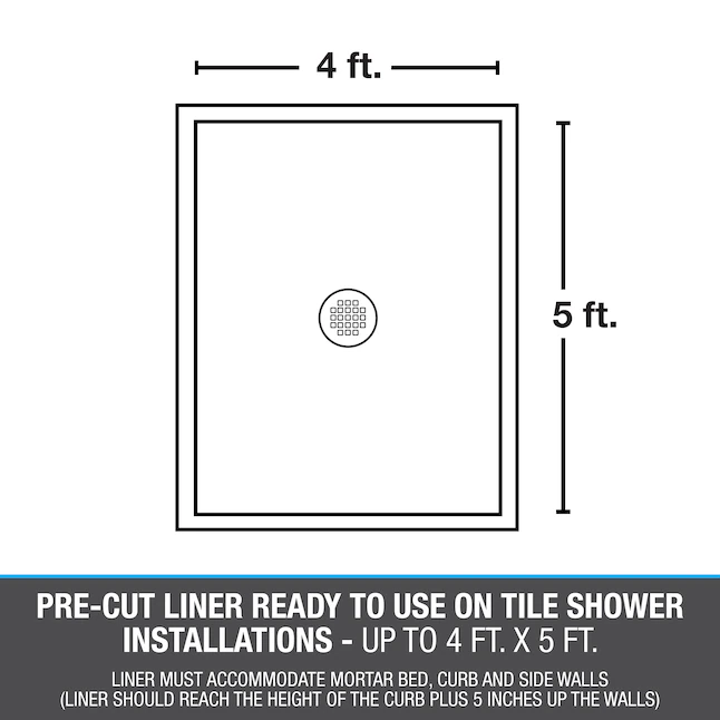 Oatey 5 Ft. X 6 Ft. Gray PVC Shower Pan Liner Roll