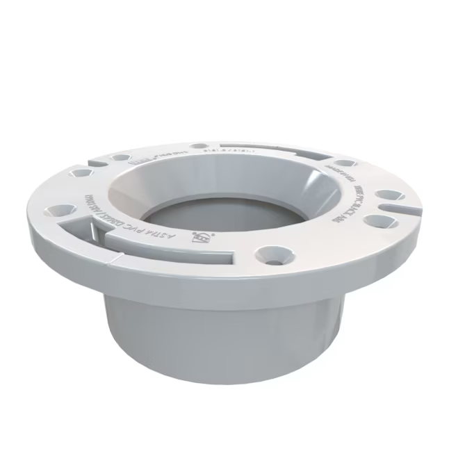 Oatey Fast Set 5.02-in White PVC Toilet Flange