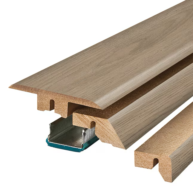 Project Source Hallfield Moldura para piso multiusos de madera laminada de 0,75 pulgadas de alto x 2,37 pulgadas de ancho x 78,7 pulgadas de largo