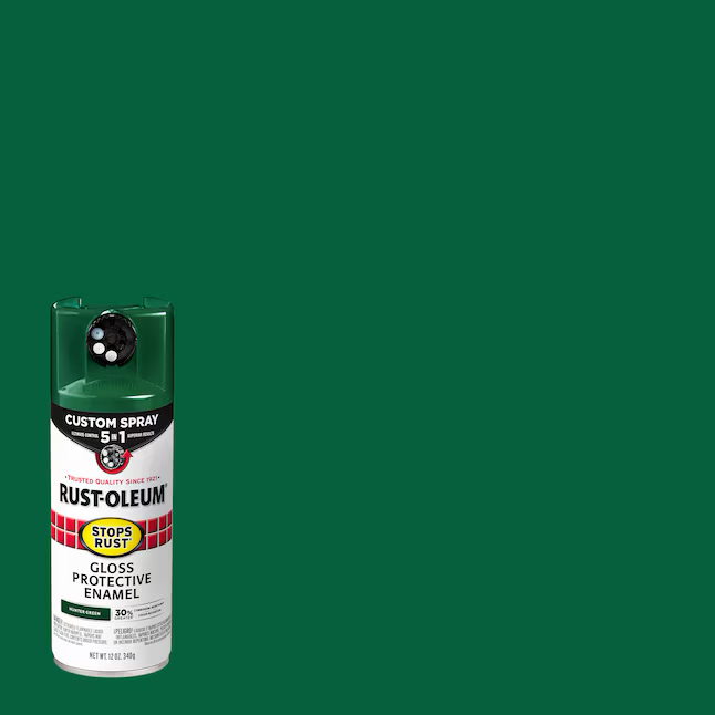 Pintura en aerosol verde brillante Stops Rust 5 en 1 de Rust-Oleum (peso neto: 12 oz)