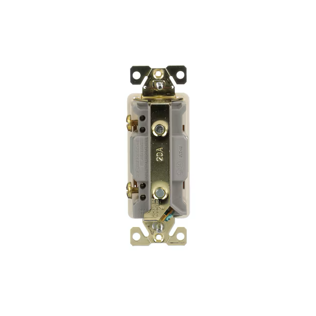 Eaton 20-Amp Single-Pole Rocker Light Switch, Light Almond