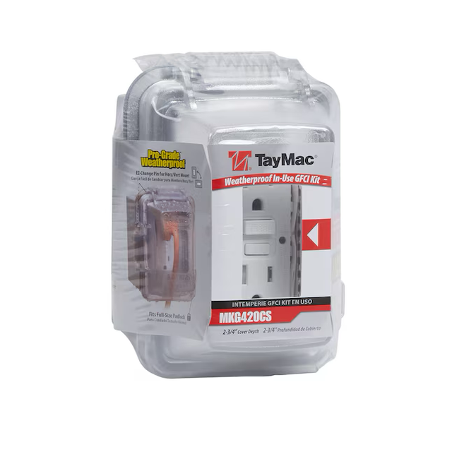 Hubbell TayMac 1-Gang Plastic Weatherproof New Work Rectangular Electrical Box