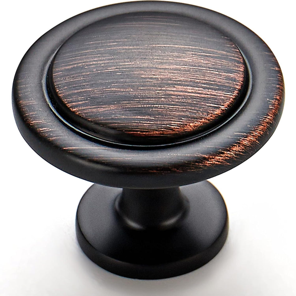 SABER SELECT Rubbed Bronze Round Cabinet Knobs