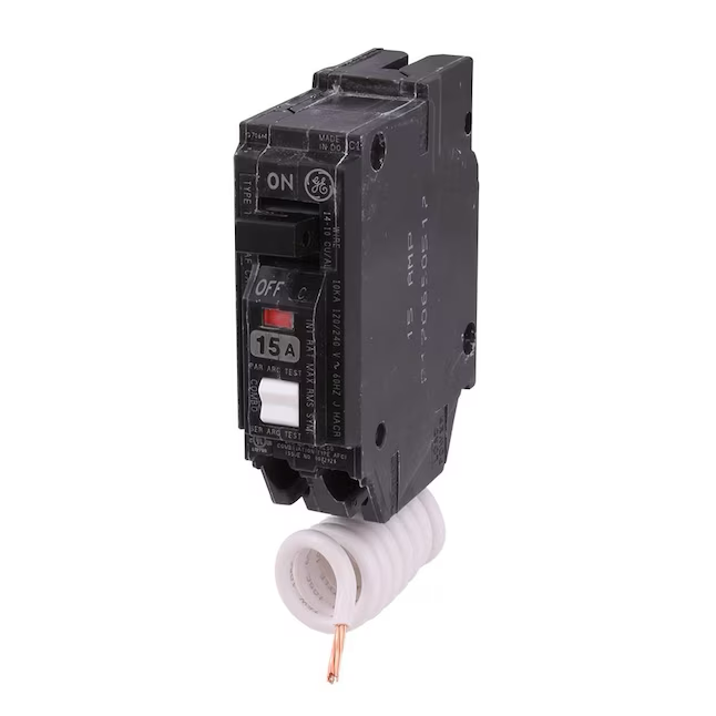 GE Q-Line THQL 15-Amp 1-Pole Combination Arc Fault Circuit Breaker