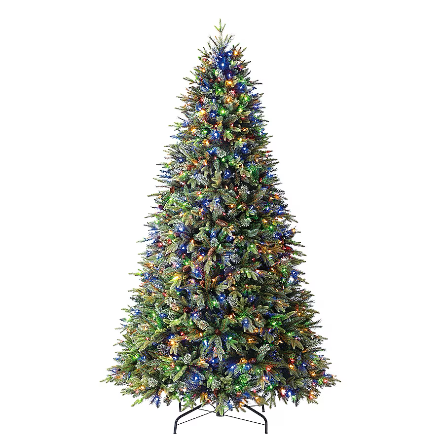 Holiday Living 9-ft Hayden Pine Pre-lit LED Artificial Christmas Tree