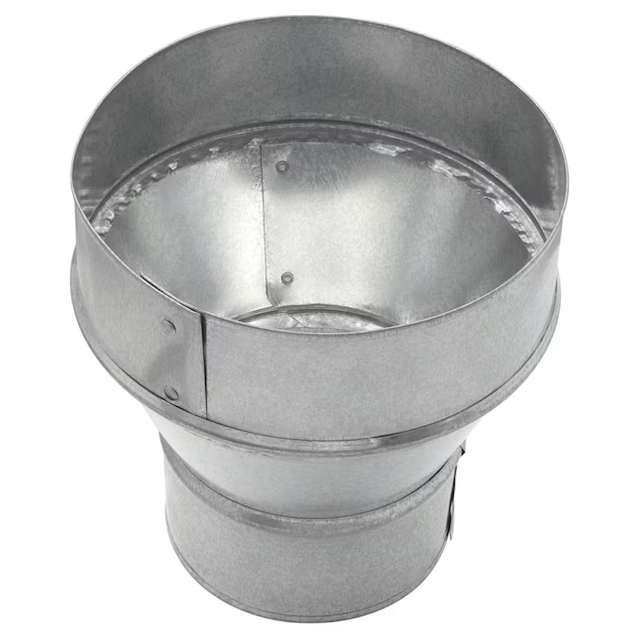 IMPERIAL 6-in 30 Gauge Galvanized Steel Round Duct Reducer