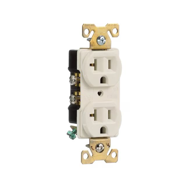 Eaton Arrow Hart 20-Amp 125-volt Industrial Duplex Outlet, Light Almond